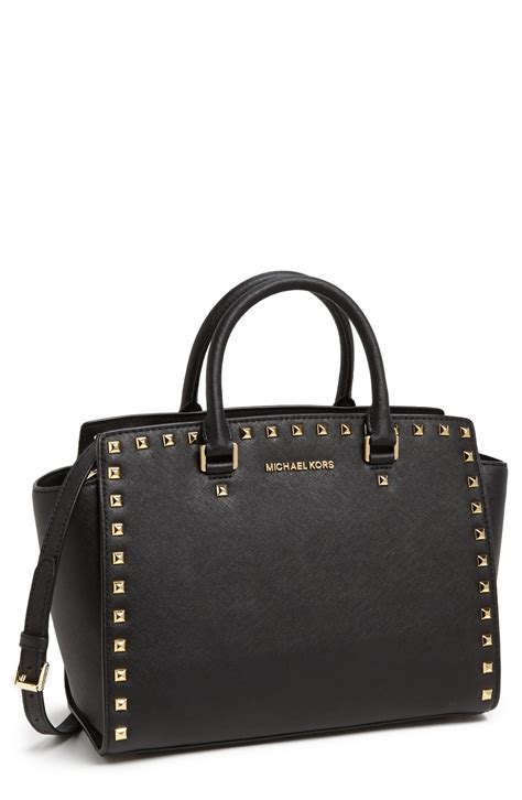 michael michael kors selma studded satchel